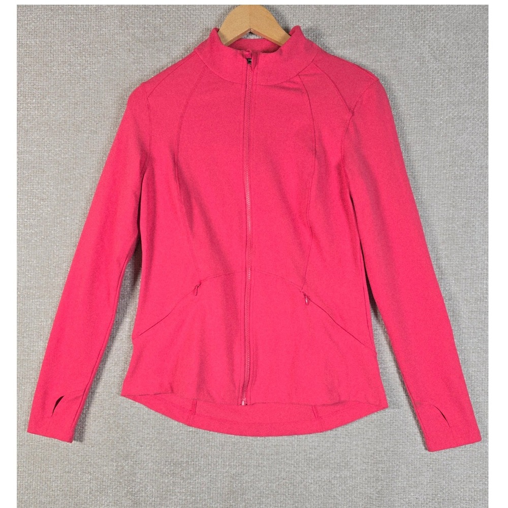 Spyder Active Womens Pink Full Zip Performance Jacket Thumbholes Size M
